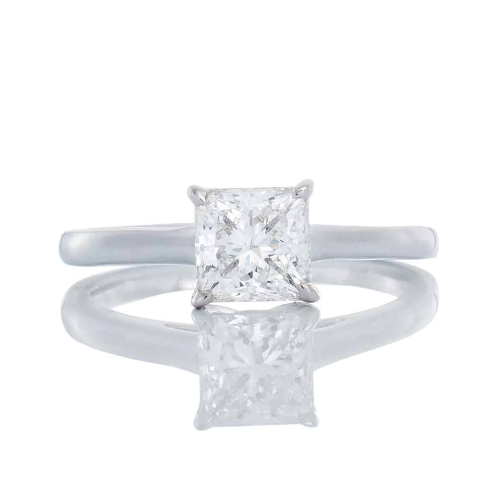 1.07ct Princess Cut Lab Created Solitaire