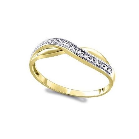 0.08ctw Channel Set Diamond Pave and High Polished Ring