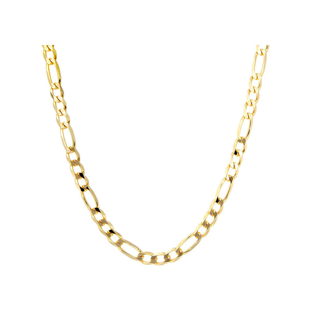 3.70mm High Polished Beveled Edge Figaro Link Chain