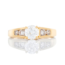 Load image into Gallery viewer, 1.10ctw Diamod Solitaire with Channel Set Four Stone Graduated Shoulders
