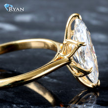 Load image into Gallery viewer, 2.00ct Marquise Solitaire with Floral Basket and High Polished Upswept Shoulders
