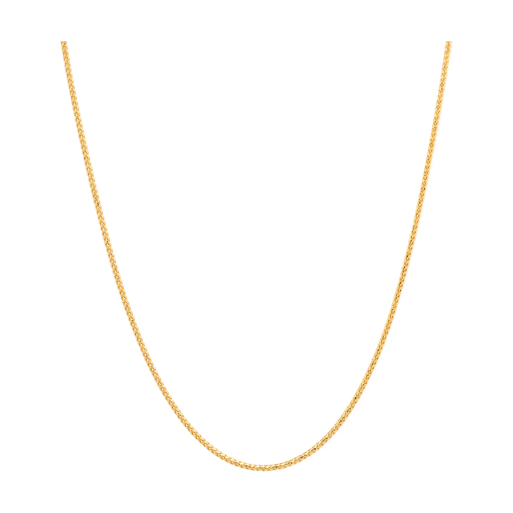 1mm Solid Diamond Cut Round Millennium Franco Chain
