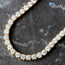 Load image into Gallery viewer, LAB CHAIN GY 14K 20 INCH 36.84CTW ROUND FOUR PRONG TENNIS
