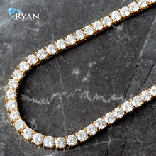 Load image into Gallery viewer, LAB CHAIN GY 14K 20 INCH 36.84CTW ROUND FOUR PRONG TENNIS
