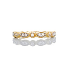 Load image into Gallery viewer, 1.00ctw Vintage Inspired Diamond Band 10k Gold
