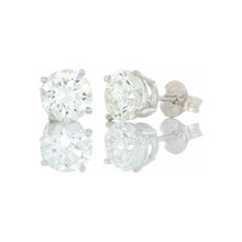 Load image into Gallery viewer, 1.62ctw Round Diamond Solitaire Studs 14k White Gold
