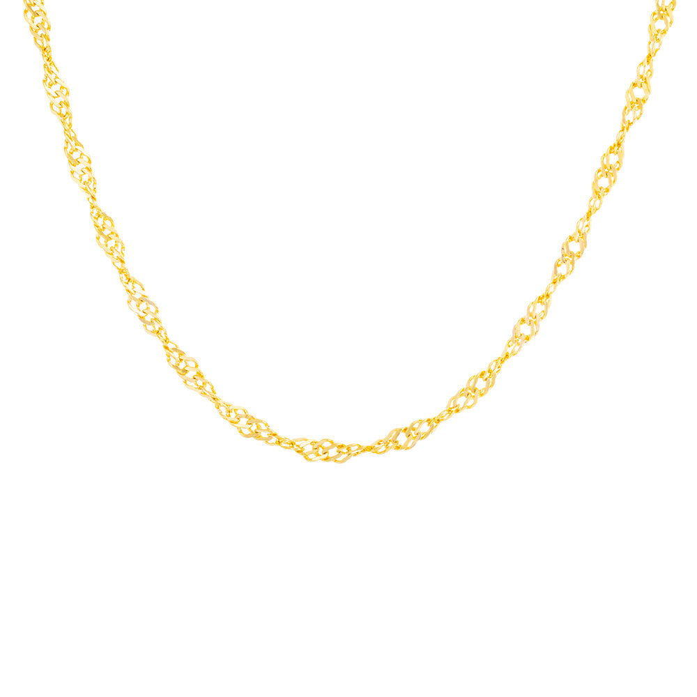 1.80mm Singapore Link Chain 18 Inch 10k Gold