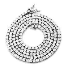 Load image into Gallery viewer, 7.25ctw Illusion Tennis Chain 10k White Gold
