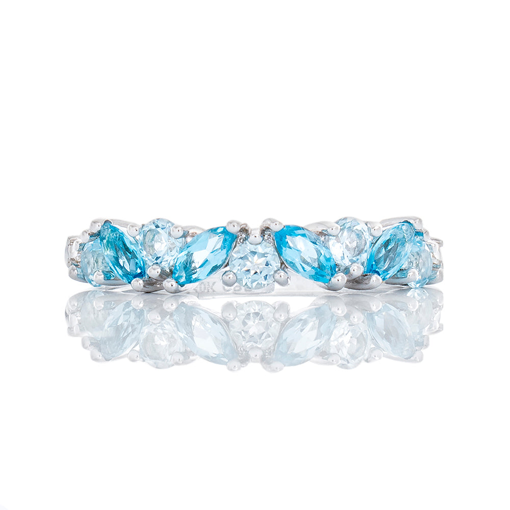 Blue Topaz & Aqua Marine Band