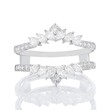 Load image into Gallery viewer, 1.00ctw Fancy Marquise Diamond Ring Jacket 14k White Gold
