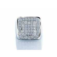 Load image into Gallery viewer, 2.00ctw Soft Square Ring with Raised Slight Dome Center 10k White Gold
