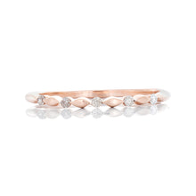 Load image into Gallery viewer, 0.05ctw Alternating Diamond Bubble Links with High Polished Marquise Links 10k Rose Gold
