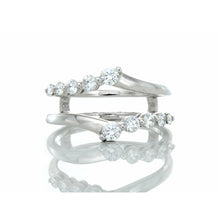 Load image into Gallery viewer, 0.50ctw Ten Stone Graduated Diamond Ring Jacket 14k White Gold
