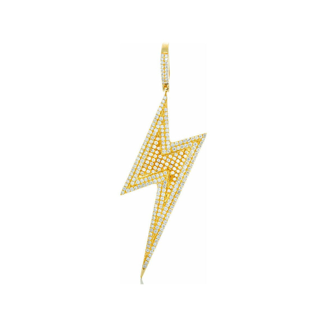 1.33ctw Two Tiered Diamond Lightning Bolt 14k Gold