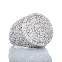 Load image into Gallery viewer, 3.95ctw Round Diamond Slight Dome Forefront Full Diamond Pave Ring 10kt White Gold
