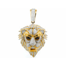 Load image into Gallery viewer, 1.72ctw Large Diamond Roaring Chinese Lion Head 10k Gold
