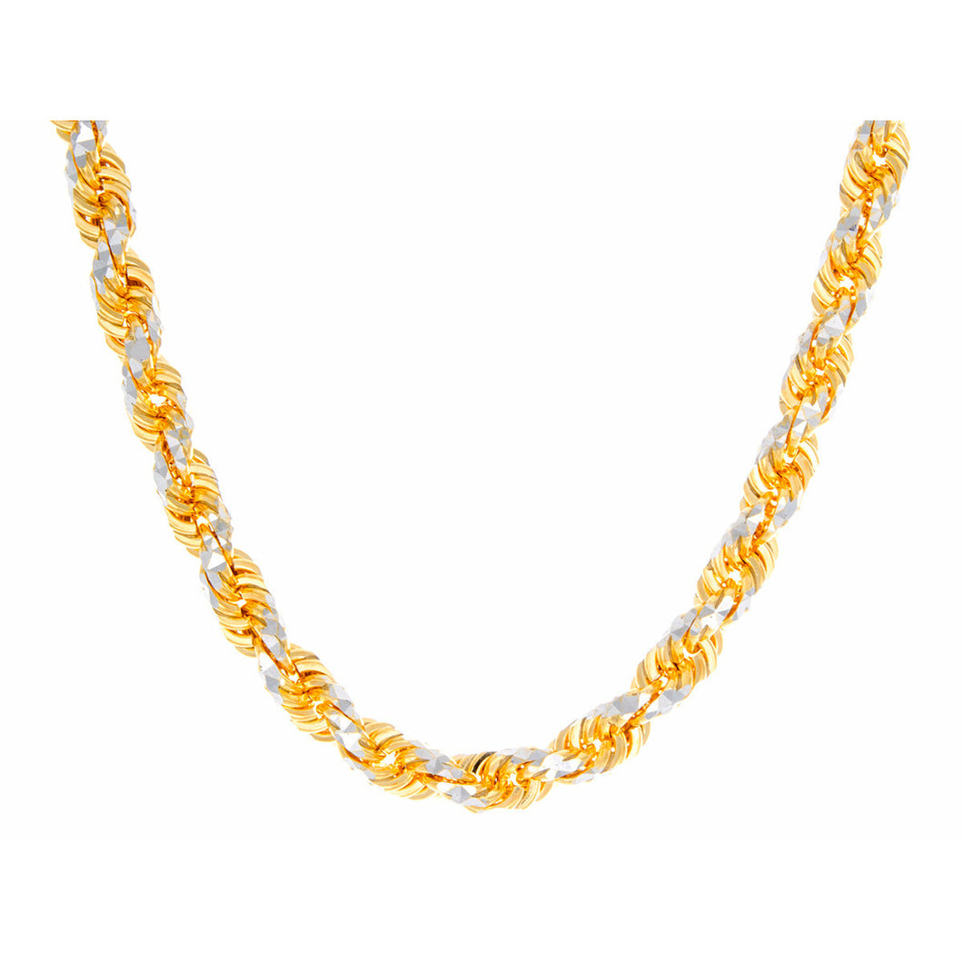 4.50mm Solid Diamond Cut Rope Link Chain