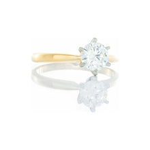 Load image into Gallery viewer, 0.50ctw Round Diamond Solitaire with Six Prong Mount 14k Yellow Gold
