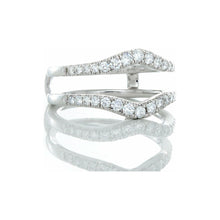 Load image into Gallery viewer, 0.50ctw Diamond Pave Ring Jacket 14k White Gold
