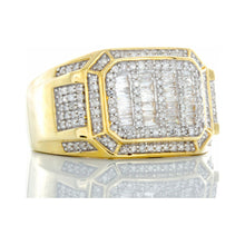 Load image into Gallery viewer, 0.65ctw Raised Oval Baguette &amp; Round Forefront 10k Gold

