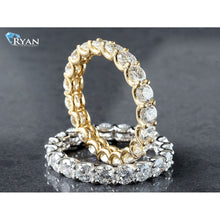 Load image into Gallery viewer, 3.80ctw Shared U Prong Set Full Diamond Eternity Band 18k White Gold
