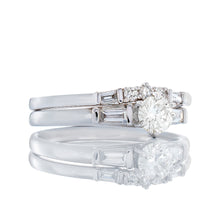 Load image into Gallery viewer, 0.65CTW Round Tapered Baguette Diamond Bridal Set
