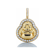 Load image into Gallery viewer, 1.33ctw High Polished Buddha with Diamond Frame 14k Gold
