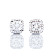 Load image into Gallery viewer, 0.25ctw Imperial Cushion Center with Diamond Halo Studs
