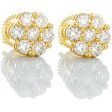 Load image into Gallery viewer, 1.00ctw Diamond Flower Studs
