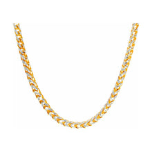 Load image into Gallery viewer, 4mm Solid Diamond Cut Millennium Franco Link Chain 10k Yellow Gold
