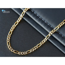 Load image into Gallery viewer, 4mm Solid Diamond Cut Figaro Link Chain
