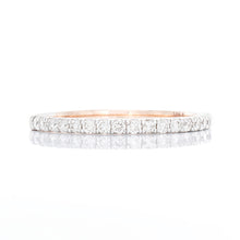Load image into Gallery viewer, 1.00ctw Round Halo Center Pave Diamond Bridal Set 14k Rose Gold
