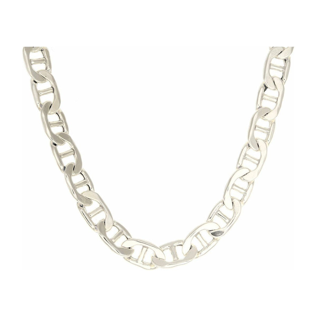 6.50mm Solid Mariner Link Chain 10k White Gold