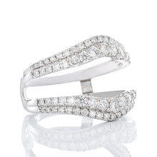 Load image into Gallery viewer, 1.00ctw Diamond Pave Ring Jacket 14k White Gold
