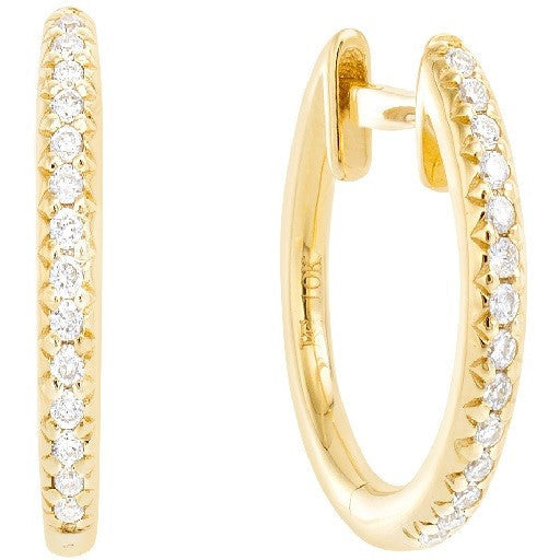 0.10ctw Diamond Pave French Beaded Huggies