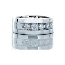 Load image into Gallery viewer, 1.00ctw Five Diamond Channel Set Band 14k White Gold
