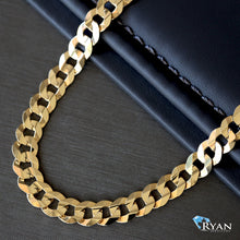 Load image into Gallery viewer, 8.50mm Solid Beveled Edge Curb Link Chain 10k Gold
