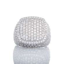 Load image into Gallery viewer, 4.05ctw Cushion Shape Slight Dome Forefront Full Diamond Pave 10kt White Gold
