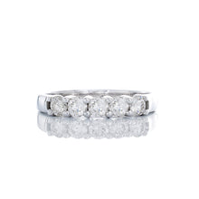 Load image into Gallery viewer, 0.50ctw Five (5) Shared Prong Set Diamond Band 14k White Gold

