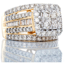 Load image into Gallery viewer, 2.25ctw Cushion Imperial Center Round &amp; Baguette Diamond Shoulders 3pcs Look
