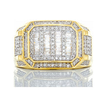 Load image into Gallery viewer, 0.65ctw Raised Oval Baguette &amp; Round Forefront 10k Gold
