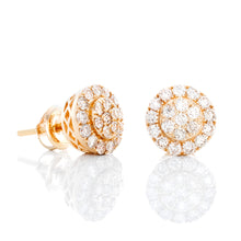 Load image into Gallery viewer, 0.85ctw Round Diamond Studs with Halo
