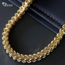 Load image into Gallery viewer, 7mm Square Franco Link Chain 10k Gold
