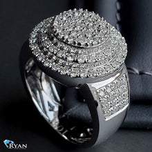 Load image into Gallery viewer, 1.35ctw Three Tiered Round Diamond Lollipop Ring 10k White Gold
