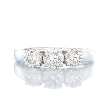 Load image into Gallery viewer, 1.00ctw Past Present Future Three Diamond Ring 14k White Gold

