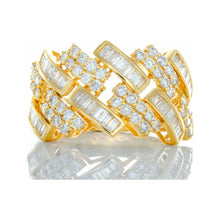 Load image into Gallery viewer, 1.80ctw Baguette &amp; Round Square Diamond Cuban Links 10k Gold
