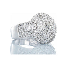 Load image into Gallery viewer, 1.50ctw Round Slightly Dome Forefront Lollipop Ring 10k White Gold
