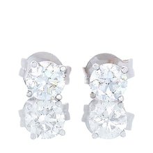 Load image into Gallery viewer, 0.48ctw Round Diamond Solitaire Studs 14k
