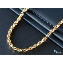 Load image into Gallery viewer, 3mm Solid Rope Link Chain 10k Gold
