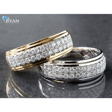 Load image into Gallery viewer, 0.60ctw Two Row Diamond Prong Set Band

